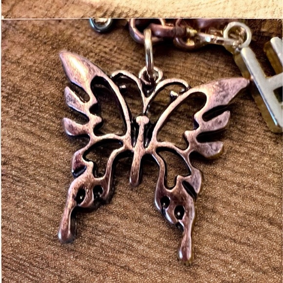 Harry Styles inspired butterfly Initial H and crystal necklace - Picture 12 of 15